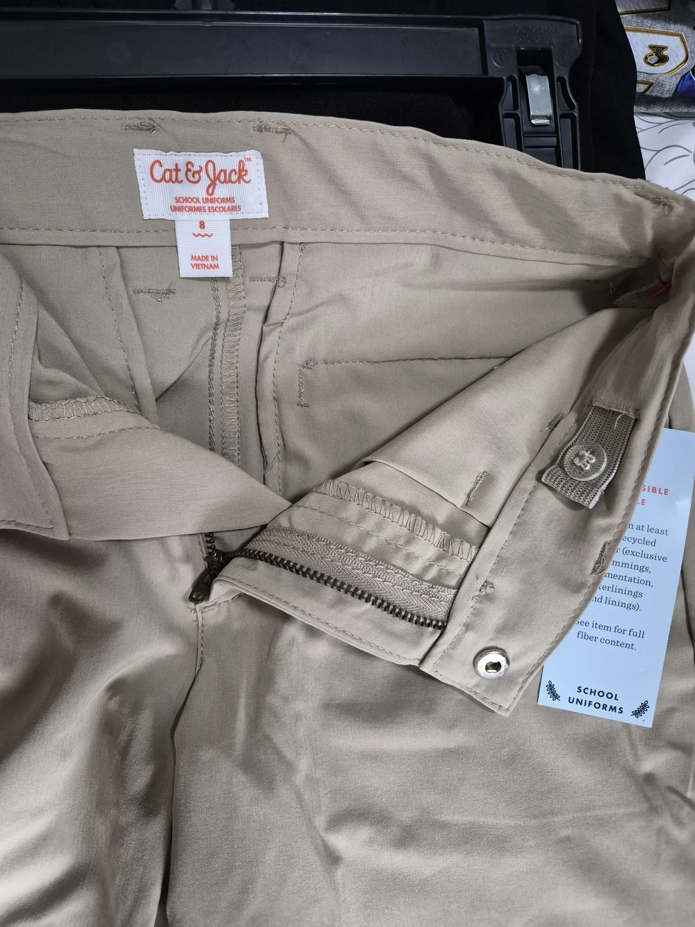 French Toast Top Boys' Khaki Quick-Dry School Shorts  Size 8